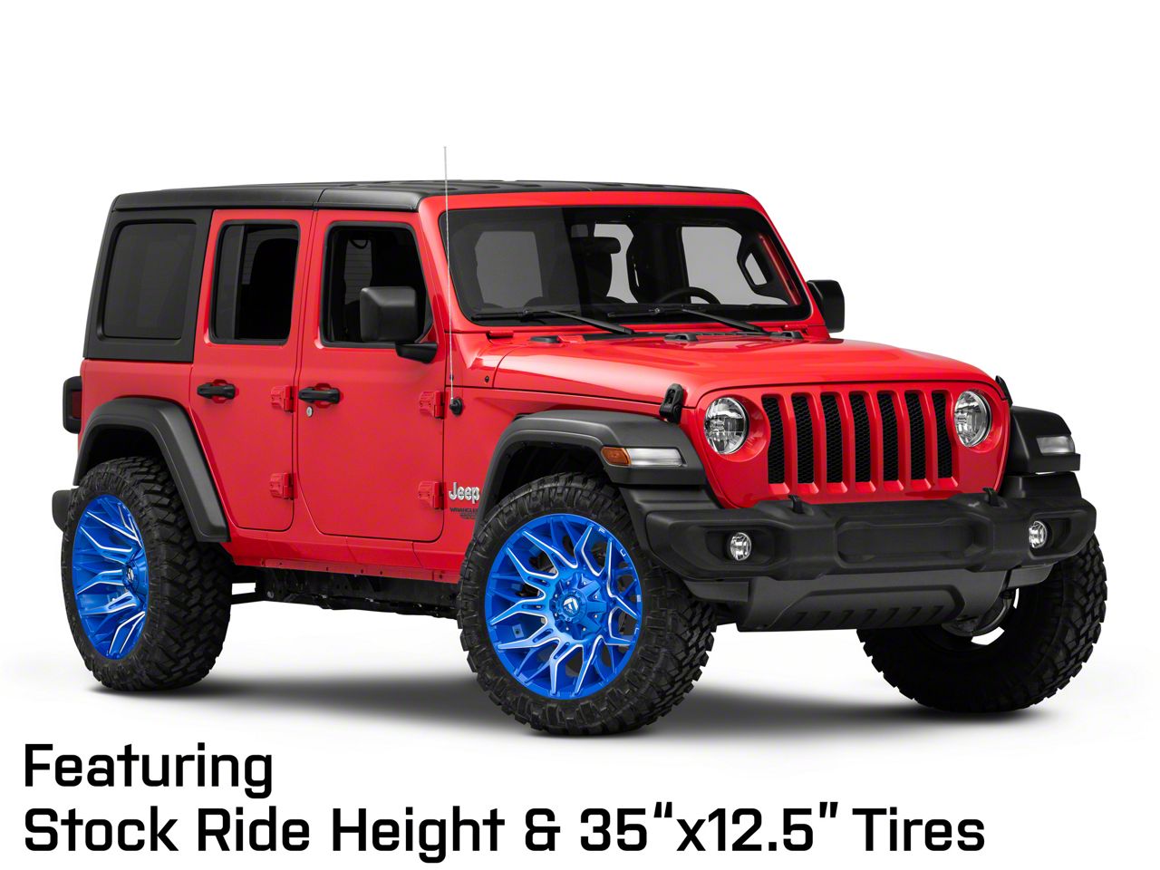 Fuel Wheels Twitch Anodized Blue Milled Wheel; 22x12; -44mm Offset (18-26  Jeep Wrangler JL)