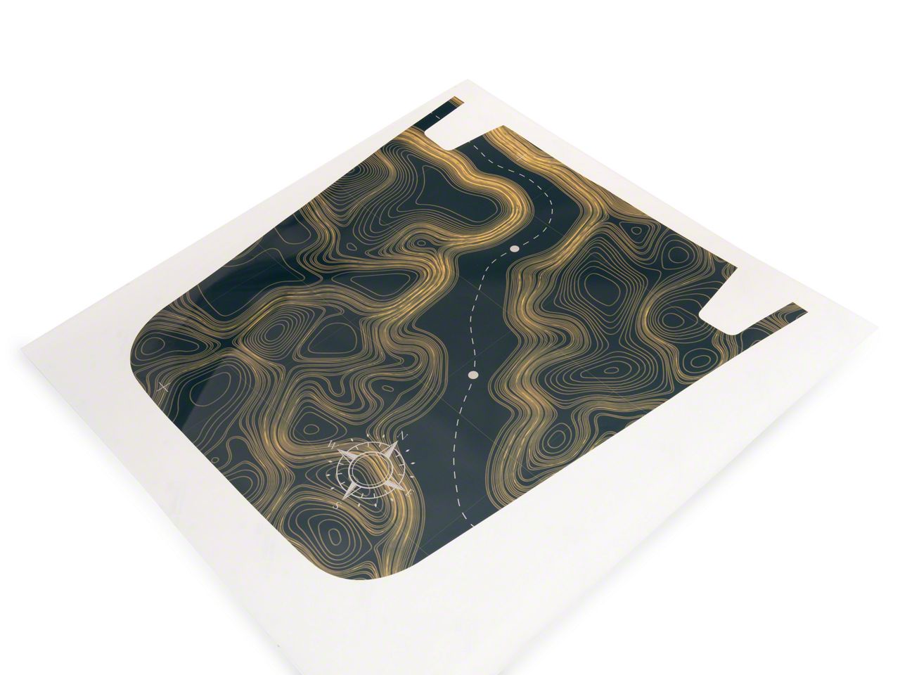 SEC10 Jeep Wrangler Topographical Hood Decal; Tan J167622