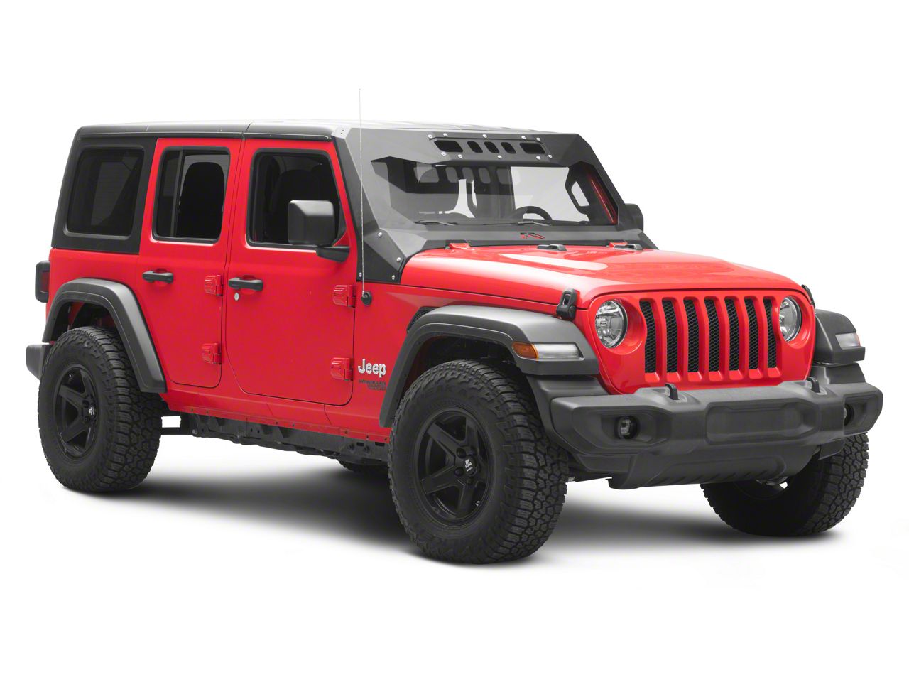Fab Fours Jeep Wrangler ViCowl Windshield Protector; Matte Black