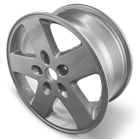 Jeep Wrangler 5-Spoke Replica Aluminum Silver Wheel; 17x7.5; 45mm