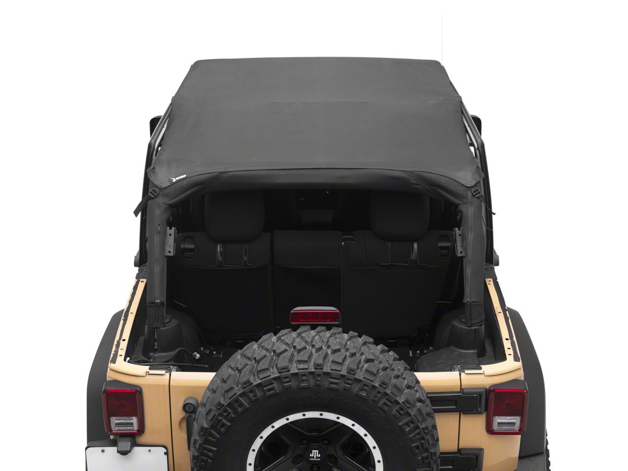 Steinjager Jeep Wrangler Bimini Top Plus; Black Diamond