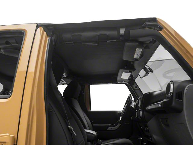 Steinjager Jeep Wrangler Bimini Top Plus; Black Diamond Steinjager Jeep Wrangler Bimini Top Plus; Black Diamond