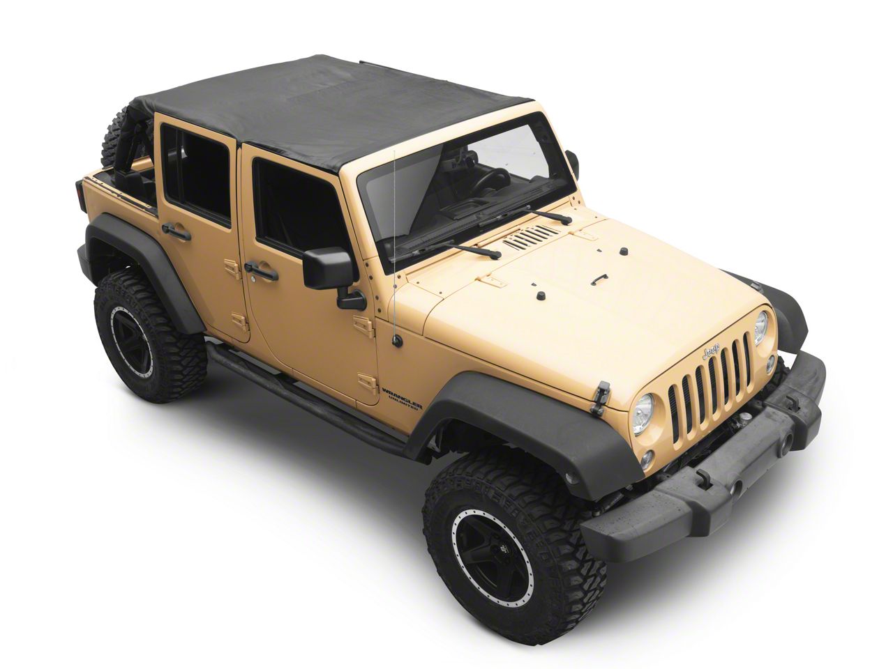 Steinjager Jeep Wrangler Bimini Top Plus; Black Diamond J0058116