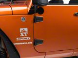 Smittybilt Door Hinges; Black (07-18 Jeep Wrangler JK)