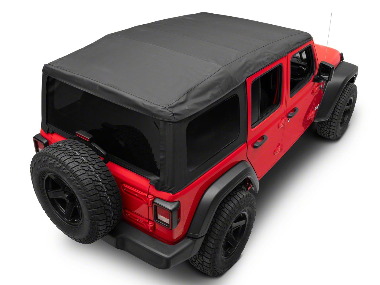 MasterTop Jeep Wrangler Complete Soft Top; Black Diamond