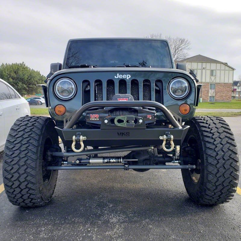 VKS Fabrication Jeep Wrangler Shorty V2.5 Front Bumper with Fog