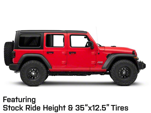 Rough Country Jeep Wrangler Steel Gloss Black Wheel; 17x9 Rough Country Jeep Wrangler Steel Gloss Black Wheel; 17x9