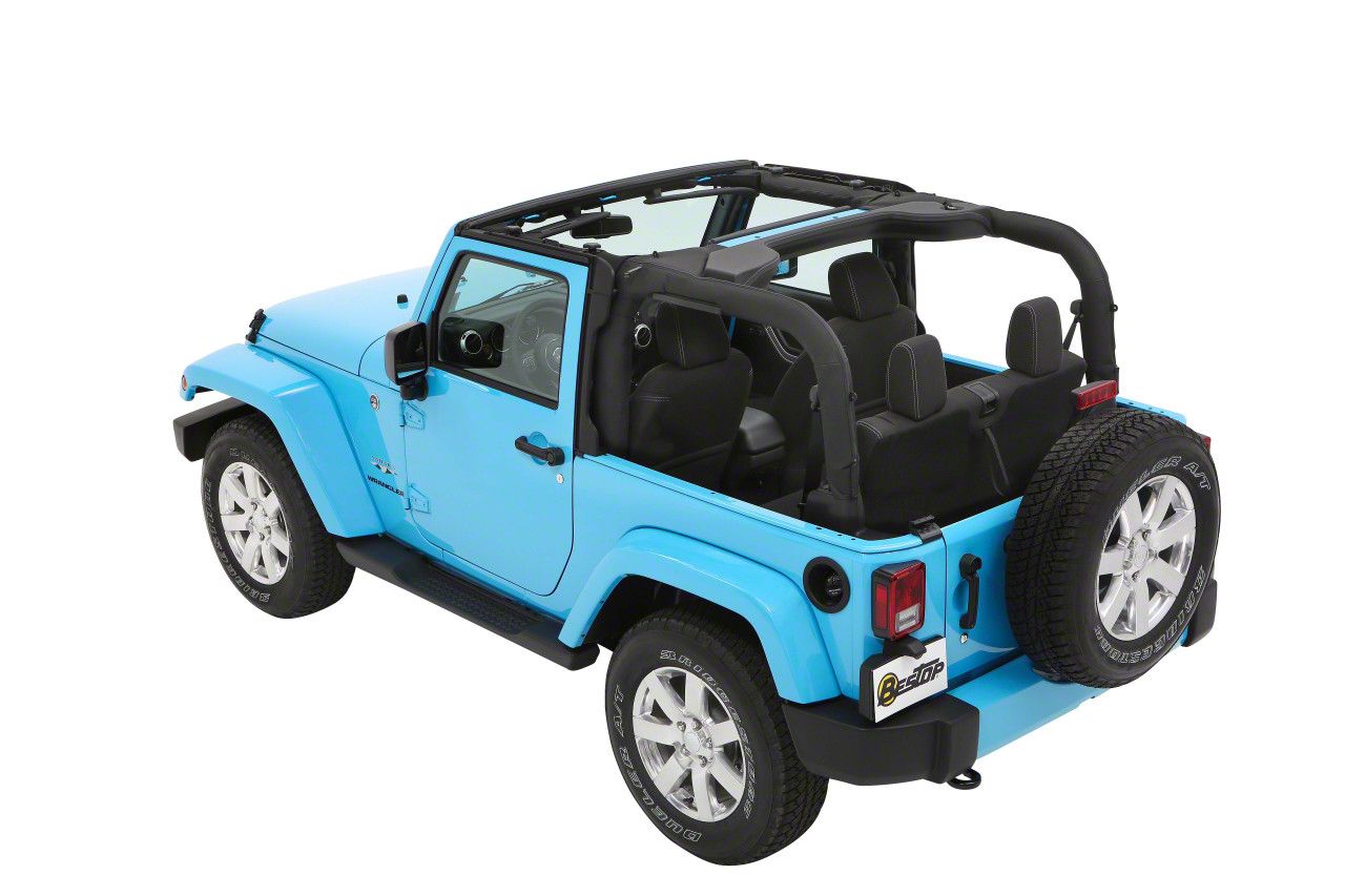 Mopar Jeep Wrangler JEEP Trektop Slantback Soft Top; Black Diamond