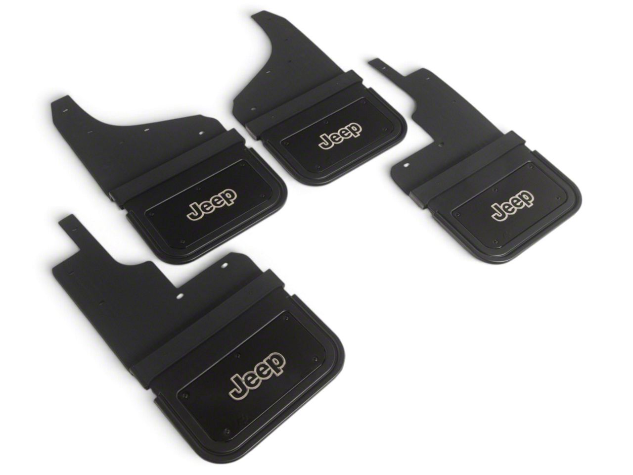 Mud Flaps with Jeep Logo; Front and Rear TH-GCN63K-JW (18-26 Jeep