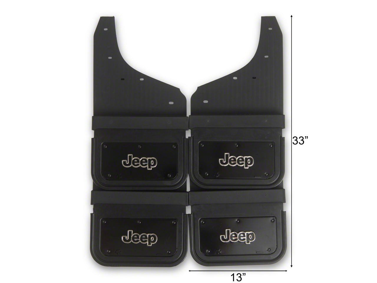Mud Flaps with Jeep Logo; Front and Rear TH-GCN63K-JW (18-26 Jeep