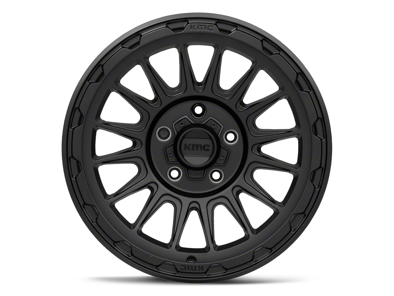 KMC Jeep Wrangler Impact Satin Black Wheel; 17x8.5; 0mm Offset 