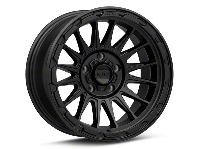 KMC Jeep Wrangler Impact Satin Black Wheel; 17x9; 18mm KMC Jeep Wrangler Impact Satin Black Wheel; 17x9; 18mm