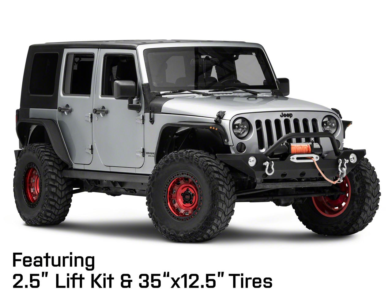 KMC Tank Beadlock Candy Red Wheel; 17x9; -15mm Offset (07-18 Jeep Wrangler  JK)