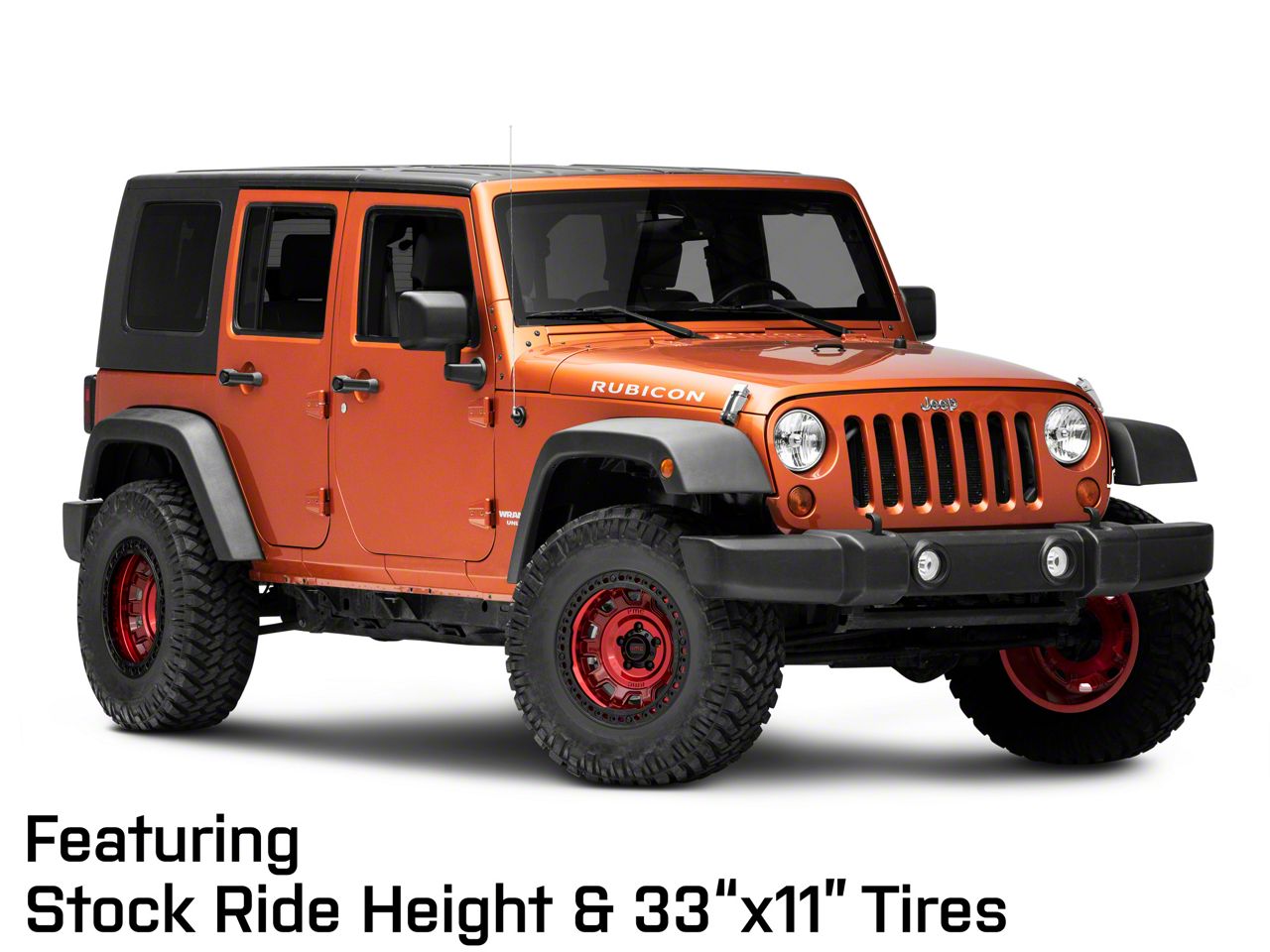 KMC Tank Beadlock Candy Red Wheel; 17x9; -15mm Offset (07-18 Jeep Wrangler  JK)