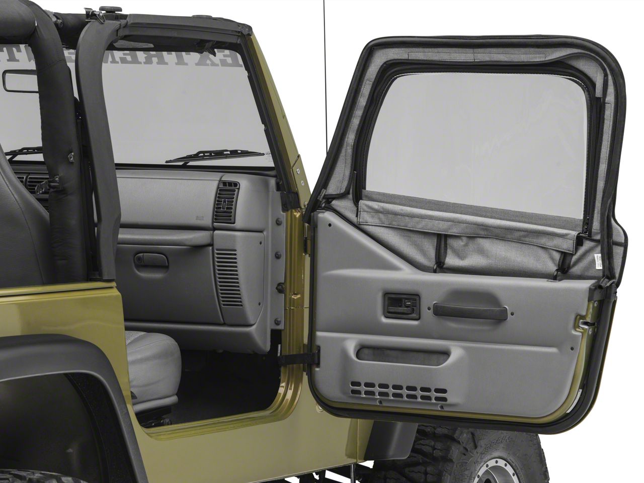 Smittybilt Jeep Wrangler Soft Top Door Skins w/ Clear