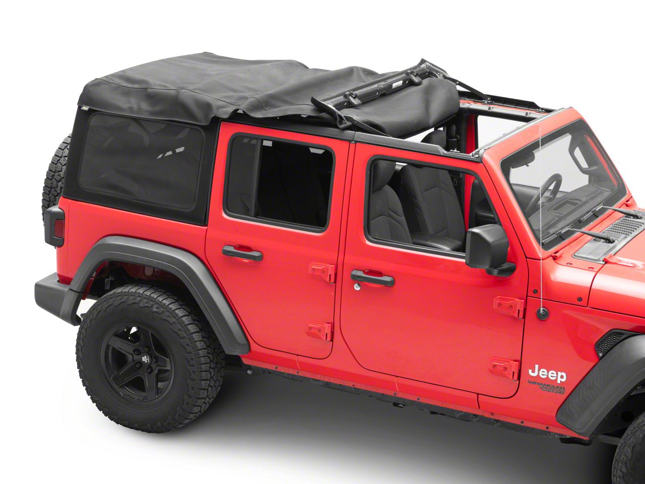 Bestop Jeep Wrangler Supertop Squareback Soft Top; Black Twill