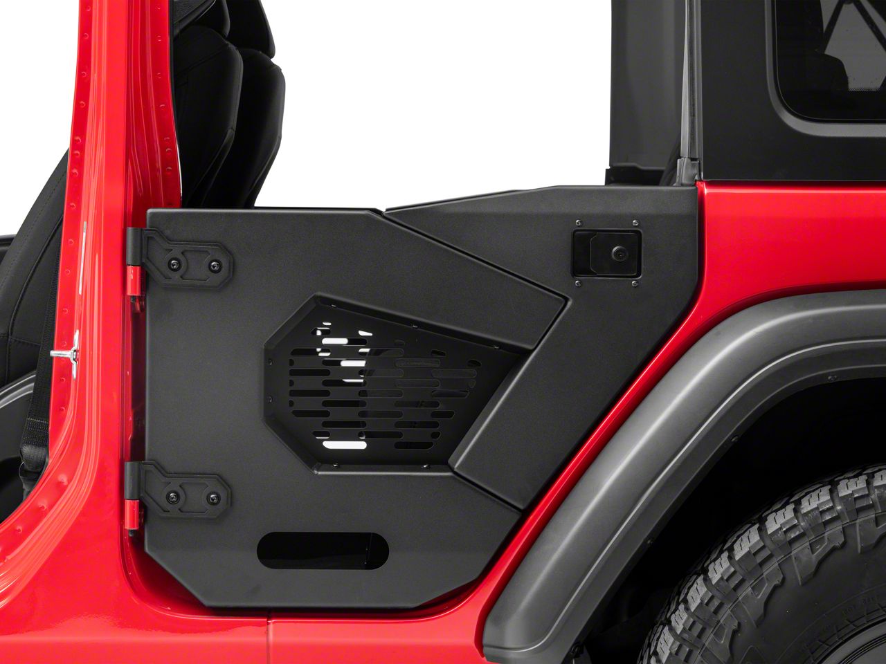DV8 Offroad Replacement Fuel Door For 2018+ Jeep Wrangler JL - CNC Machined Aluminum, Dual Magnet - View #5