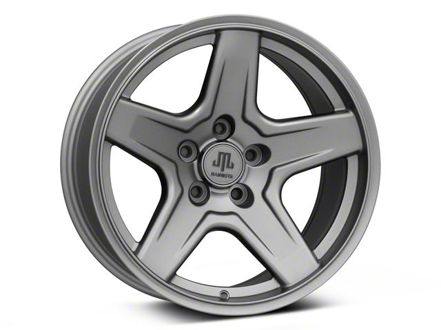 Mammoth Jeep Wrangler Boulder Charcoal Wheel; 17x9; -6mm Mammoth Jeep Wrangler Boulder Charcoal Wheel; 17x9; -6mm