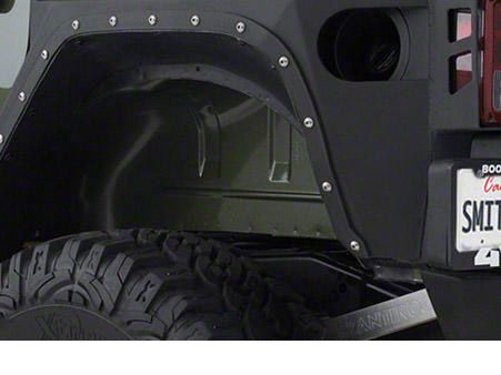 Smittybilt Jeep Wrangler XRC Rear Corner Guards; Black Textured