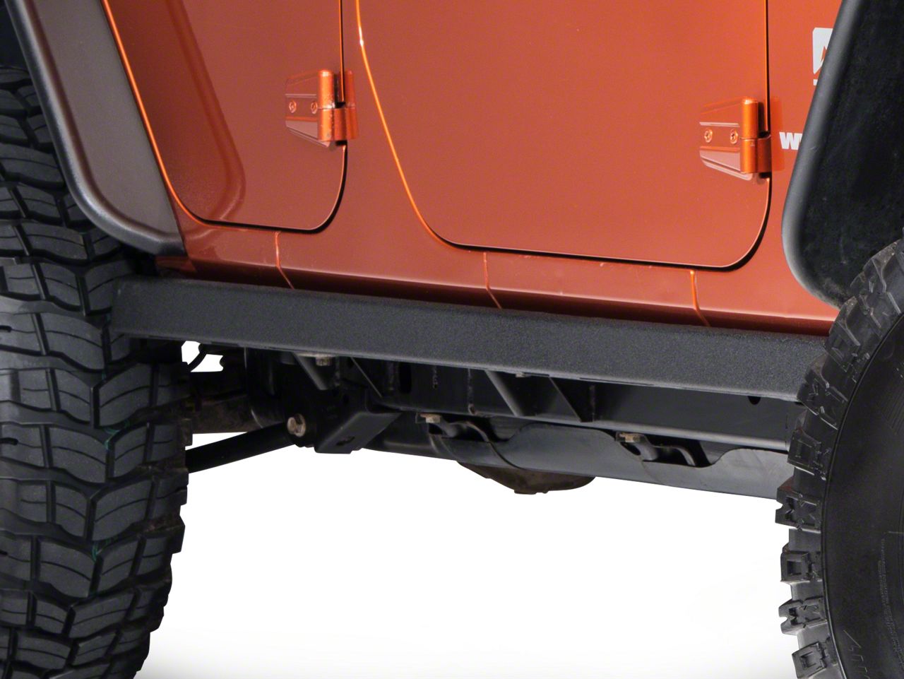 Smittybilt Jeep Wrangler SRC Classic OEM Style Rock Rails; Black