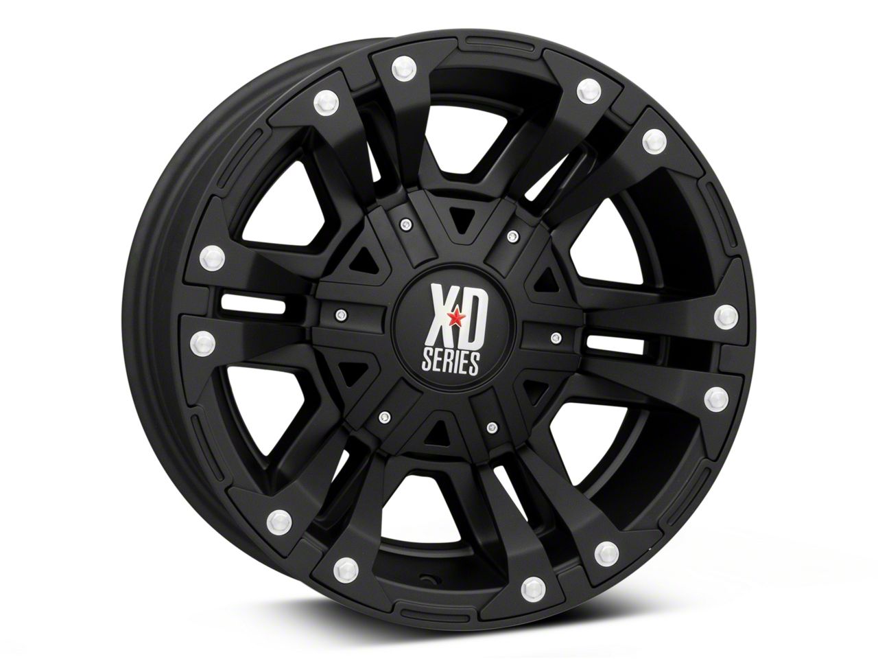 XD Jeep Wrangler Monster II Matte Black Wheel; 17x9; -12mm