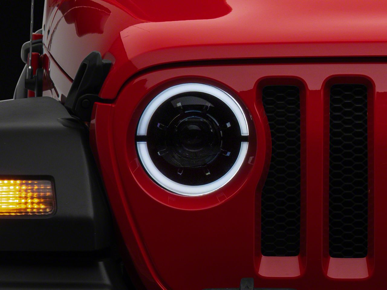 MP Concepts Jeep Wrangler Apollo LED Headlights; Black Housing