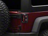 Combat Off Road Tail Gunner LED Tail Lights; Black Housing; Red Clear Lens (07-18 Jeep Wrangler JK)