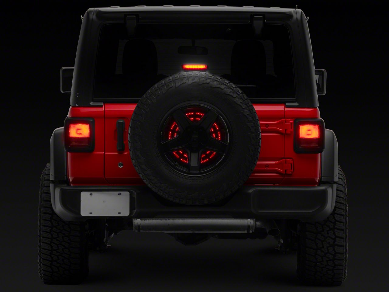 Xprite 3rd LED Spare Tire Wheel Brake Lights For 2007-2018 Jeep Wrangler JK TJ E - Foto 4