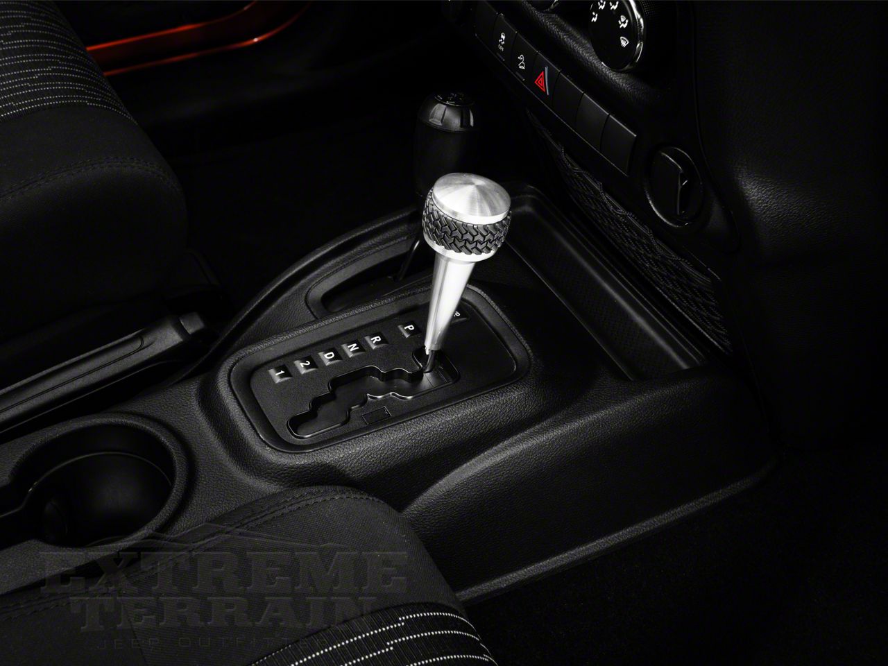 DV8 Offroad Jeep Wrangler A/T Shift Knob; Brushed D-JP