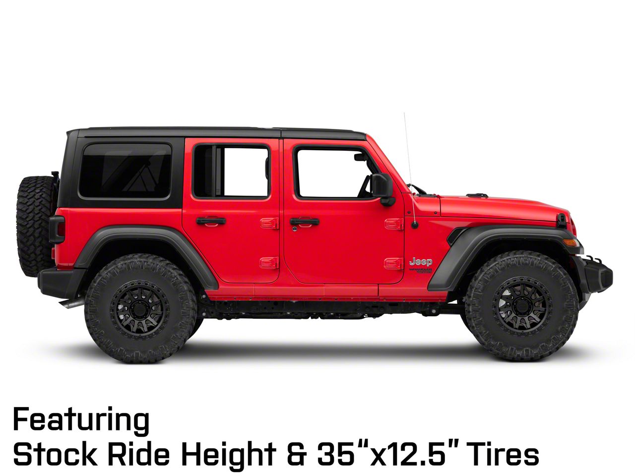 Lock Off-Road Jeep Wrangler Lunatic Matte Black with Matte