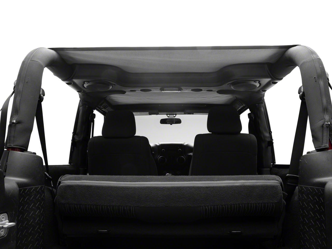 RedRock Jeep Wrangler Extended Bikini Top; Black Diamond