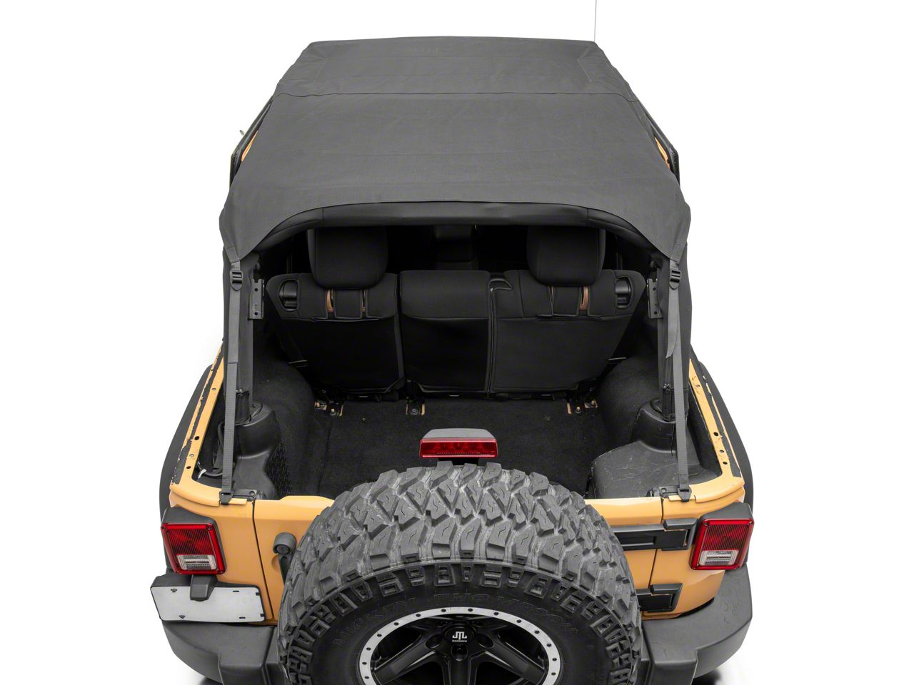 RedRock Jeep Wrangler Extended Bikini Top; Black Diamond