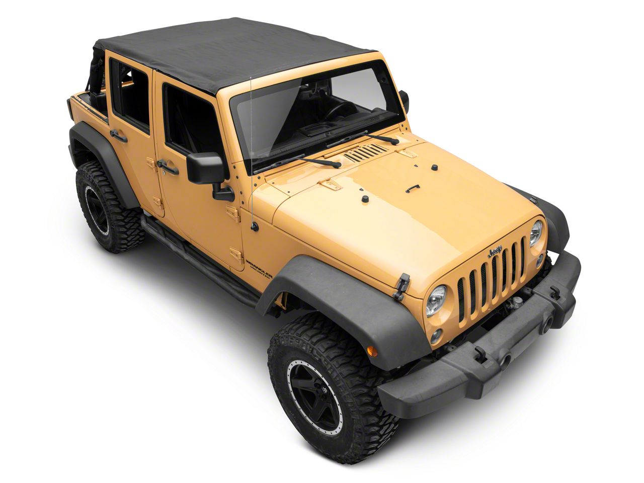 RedRock Jeep Wrangler Extended Bikini Top; Black Diamond J181977