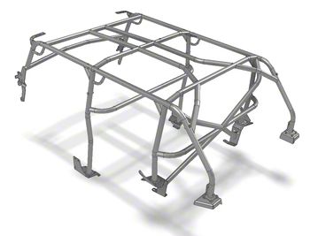 Motobilt Jeep Wrangler Roll Cage Kit; Bare Steel MB3033 (07-18