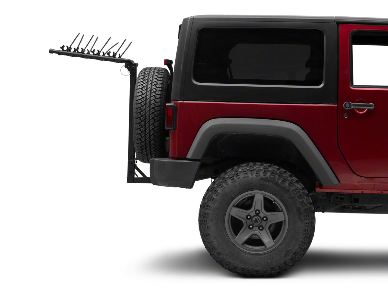 Jeep Wrangler TiltAWAY Bike Rack; Carries Bikes (Universal; Some