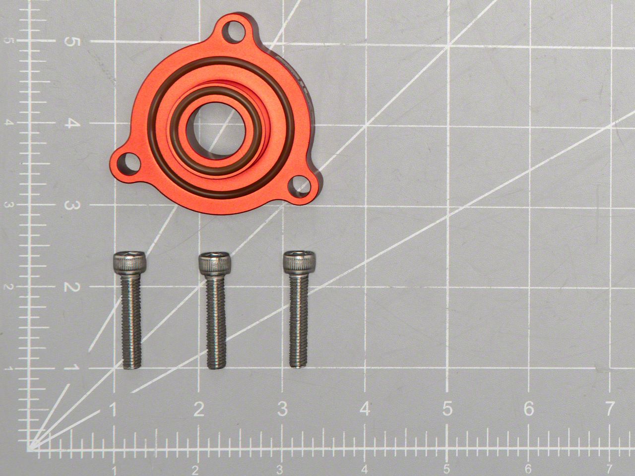SILA Concepts Jeep Wrangler Blow Off Adaptor Plate; Red SILA-BOPRD