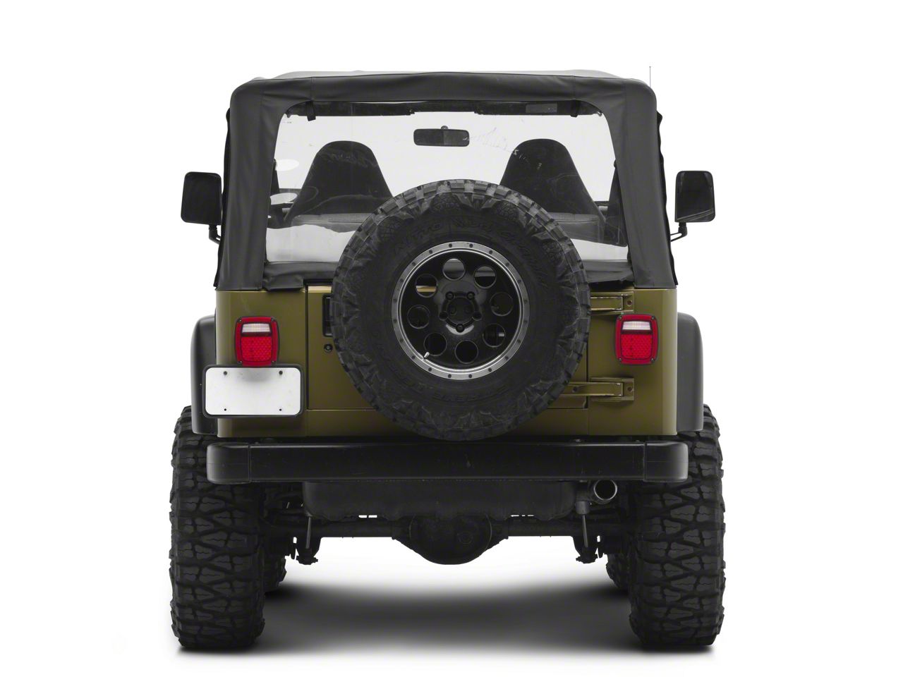 Jeep Wrangler LED Tail Lights; Black Housing; Red Clear Lens