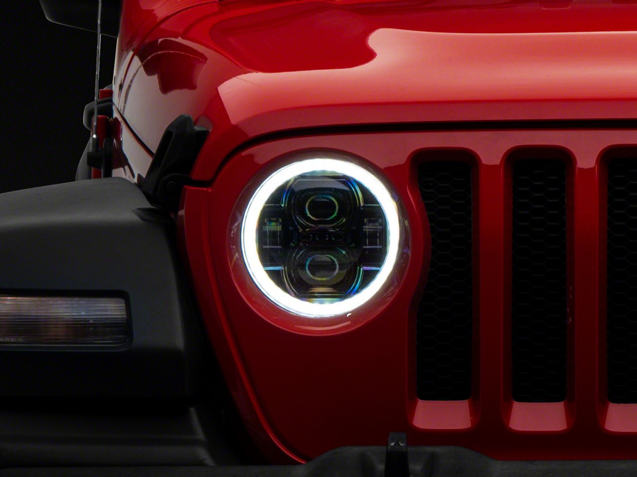 thumbnail image 2 of 9 Inch LED JL Headlight With Halo DRL For Wrangler JL 2018 2019 2020 2021 2022 2023 Gladiator Jt 2020 2021 2022 2023 W Adjustable Screw Headlights High Low Beam Headlamp 2 of 14