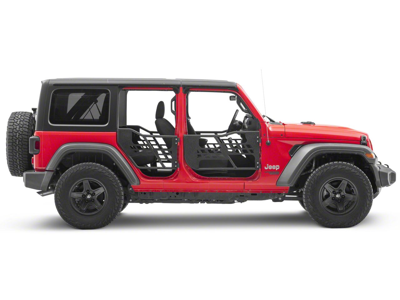 Jeep Wrangler Beast Series Tube Doors; Front and Rear (18-25