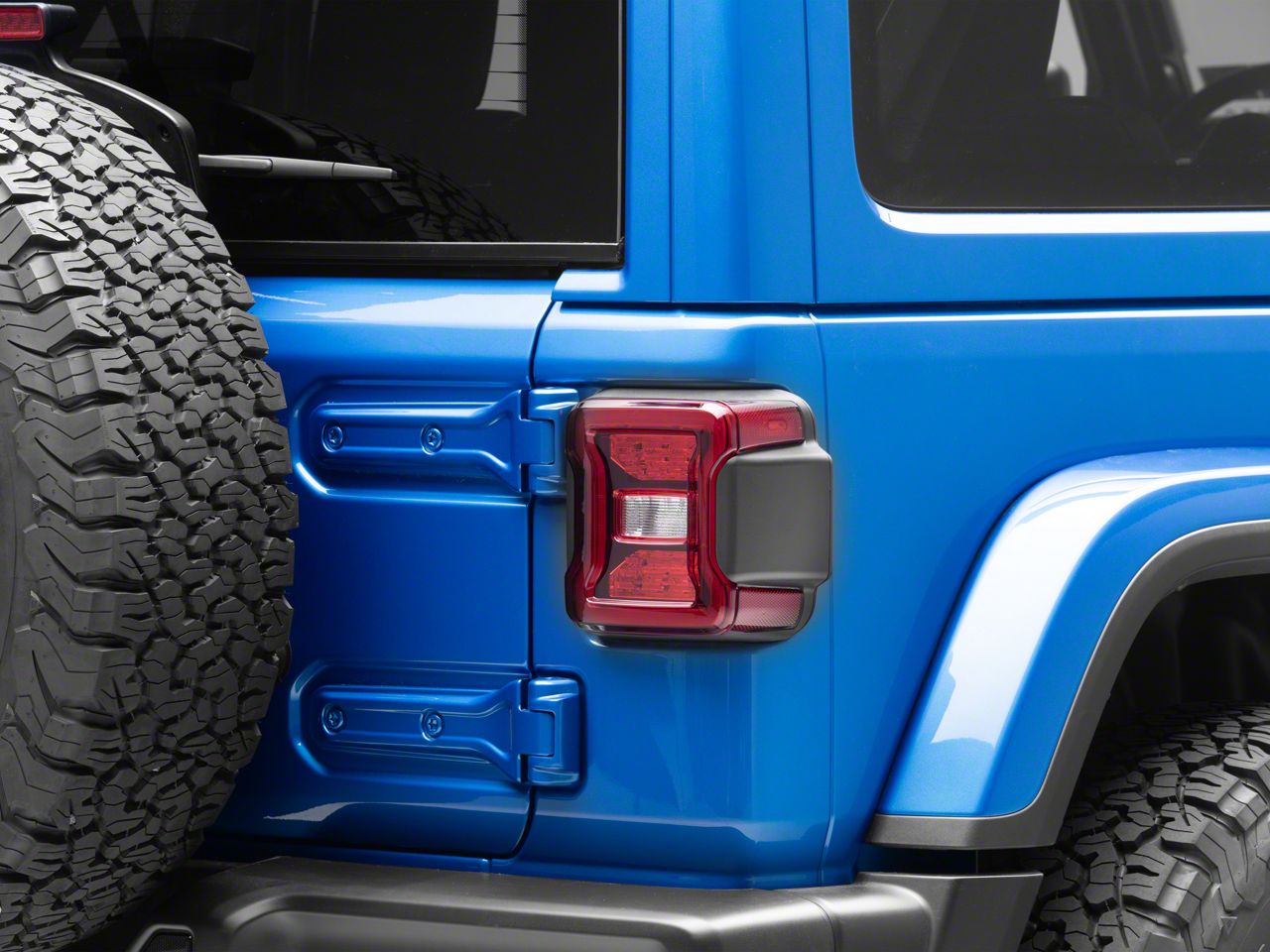 Jeep Wrangler OEM Style Tail Light; Chrome Housing; Red Clear Lens
