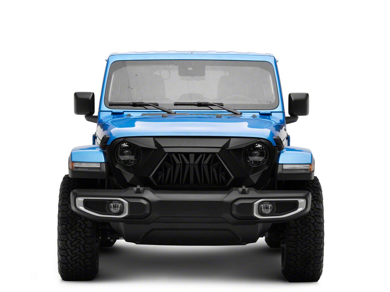 Jeep Wrangler G1 Angry Series Grille with Turn Signals; Matte