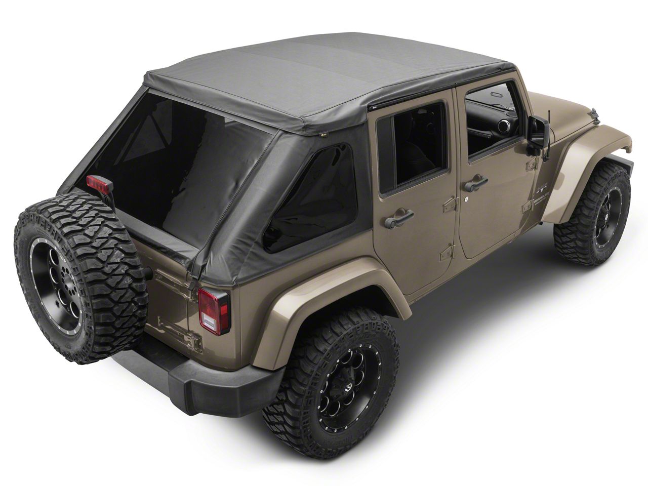 Bestop Jeep Wrangler Ascent Soft Top; Black Diamond 56825-35 (07