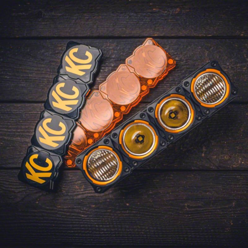 KC HiLiTES Tundra 10-Inch FLEX ERA Light Cover; Amber 5333 - Free