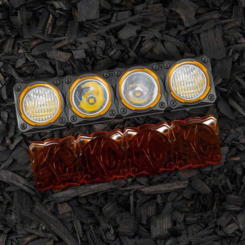 KC HiLiTES Tundra 10-Inch FLEX ERA Light Cover; Amber 5333 - Free