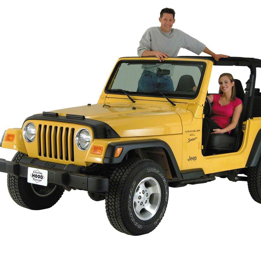 Canvas Front Hood Cover Engine End Bra Protect For Jeep Wrangler JK 07-17 Black