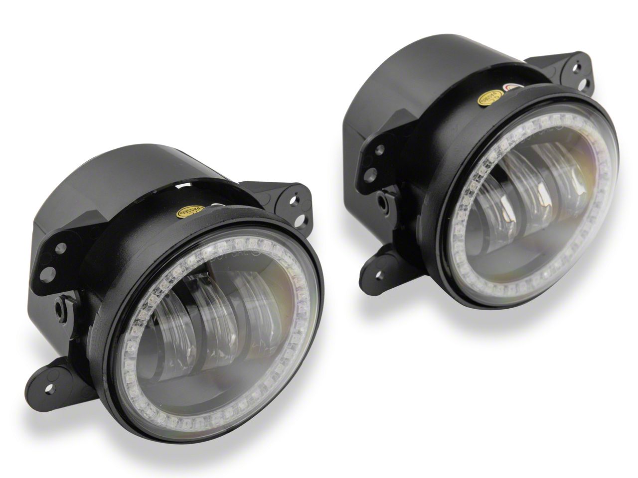 RIDROID 7" LED Halo Headlights + 4" Fog Lights Combo For Jeep Wrangler JK