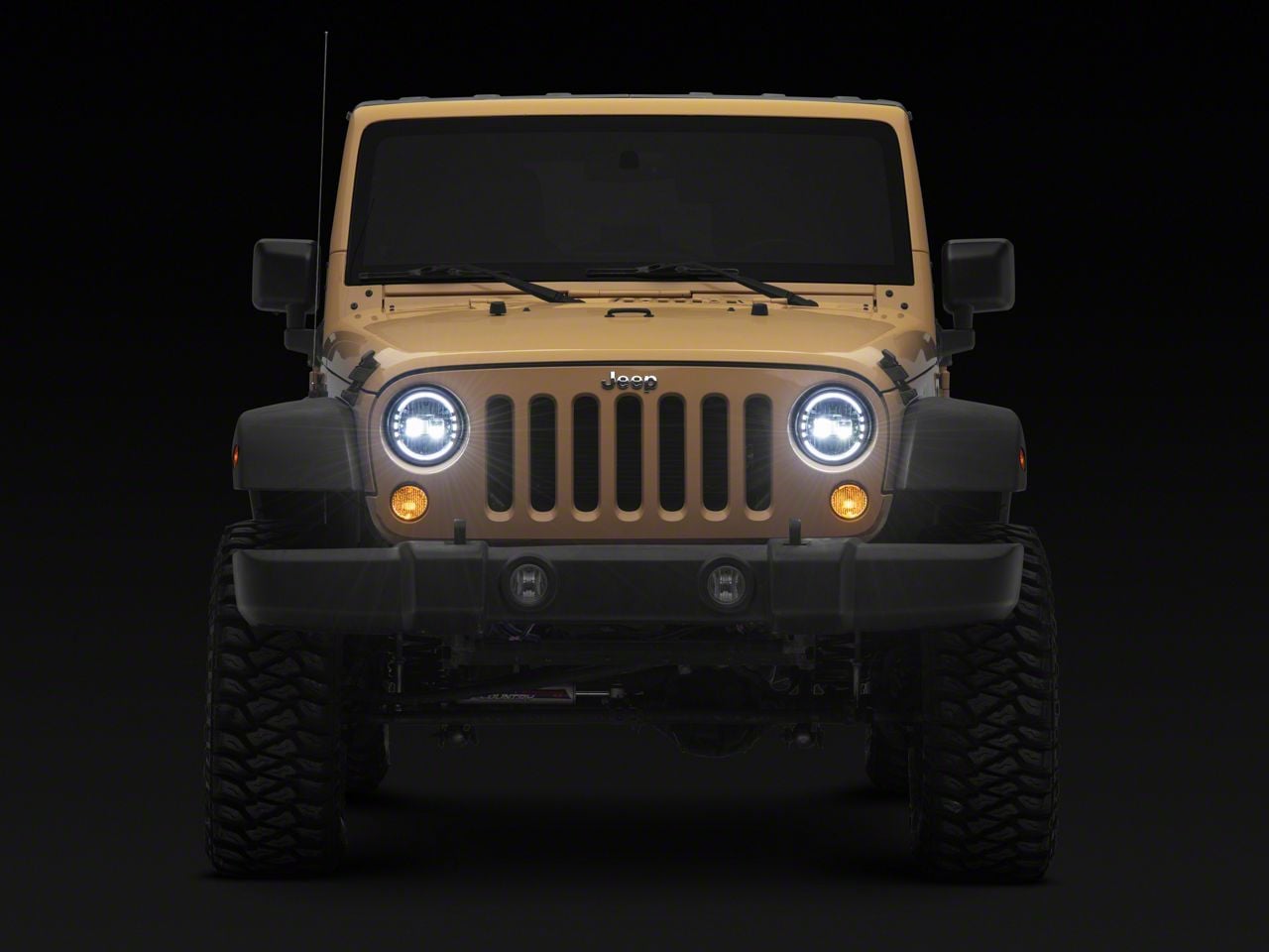 Jeep Wrangler Envision Series LED Halo Headlights; Chrome Housing