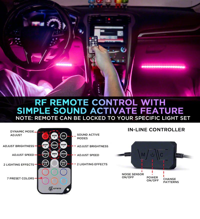 Tundra Celestial Series Double Row RGB LED Interior Light Set with