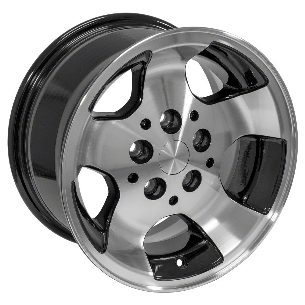 Jeep Wrangler JP08 Gloss Black Machined Wheel; 15x8; 25.4mm Offset