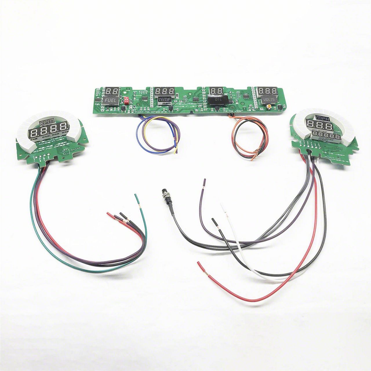 Jeep Wrangler LED Digital Gauge Panel; Blue (92-95 Jeep Wrangler